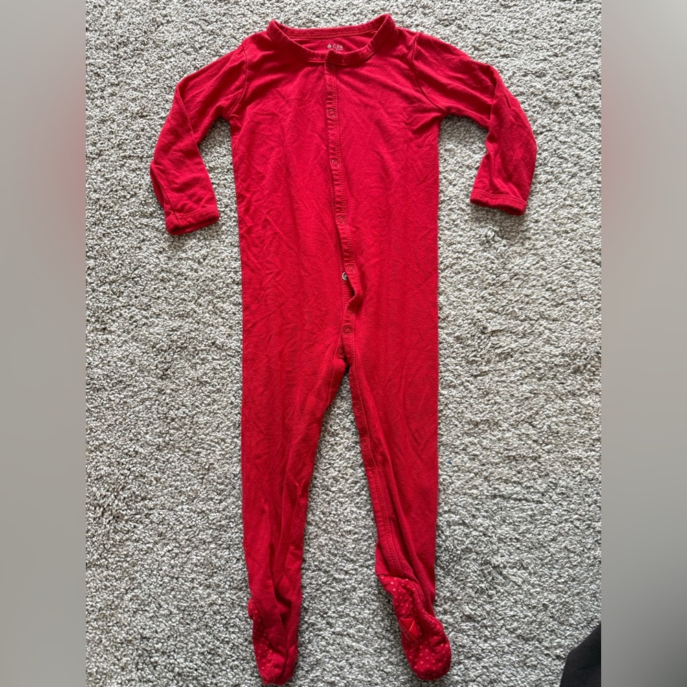 Kyte Baby Button Up Onesie 6-12M RED